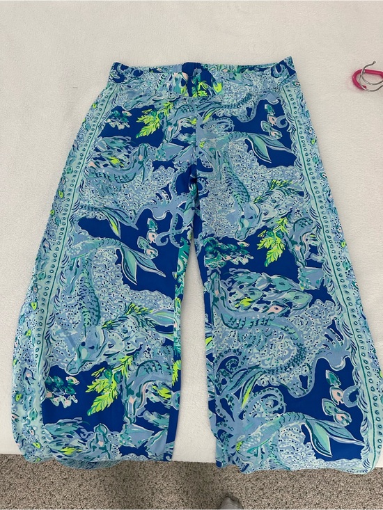 Lilly Pulitzer Pants - Lilly Pulitzer Blue Multi Printed Palazzo Pants